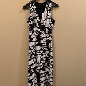 YIGAL AZROUEL SLEEVELESS SILK BLEND DRESS - SEMI-FORMAL - SIZE 4 (S)